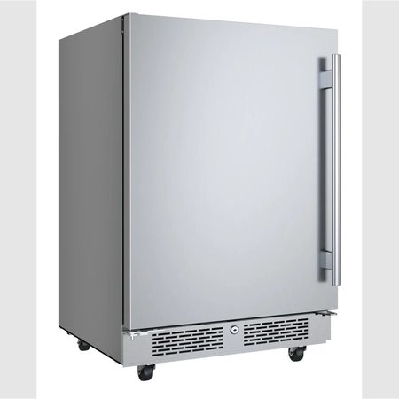 AVALLON 24 Inch Wide 566 Cu Ft BuiltIn Compact Outdoor Refrigerator with Left Hinge AFR242SSODLH